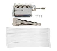 DIRBAK Music Box Movement 30 Note Zinc Alloy DIY Kit with 20 Blank Strip Tapes and Puncher Hand Crank Musical Box for Birthday Gifts Music Enlightenment Metal Material 15 x 7 x 3cm