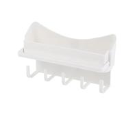 DIRBAK Organisateur mural adhésif, étagère de rangement en plastique avec plusieurs compartiments pour le maquillage et les petits objets, pour vanité de salle de bain, bureau et chambre