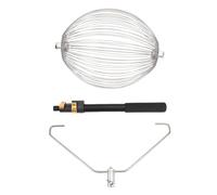 DIRBAK Outil supérieur télescopique réglable de ramassage de balles de Tennis à roulettes en Acier Inoxydable de 4,3 Pieds pour Rassembler Les Noix de pécan, Les Noix et Les Glands dans