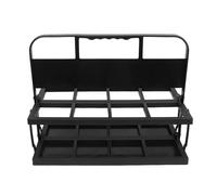 DIRBAK Porte-Bouteille d'eau Pliable, Support de Panier Pliable, Portable, léger, Durable, en Plastique Noir, Conception à 8 Trous pour Les athlètes, activités de Plein air, Voyages