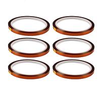 DIRBAK Ruban chauffant haute température, 6 pièces, 0,24 pouces de large, 36,1 mètres de long, marron foncé, pour presse à café par sublimation et application de t-shirts