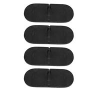 DIRBAK Semelles de chaussures antidérapantes en caoutchouc haute résilience pour la marche, la course et la randonnée, noires, 4 paires (L)