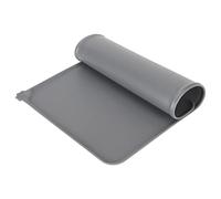DIRBAK Tapis d'alimentation en Silicone Animaux de Compagnie, Set de Table Pliable pour Bols Nourriture Chat et Chien, Conception Base texturée, Taille 30x48 cm pour Une Utilisation (Grey)
