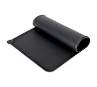 DIRBAK Tapis d'alimentation en Silicone Animaux de Compagnie, Set de Table Pliable pour Bols Nourriture Chat et Chien, Conception Base texturée, Taille 30x48 cm pour Une Utilisation (Black)