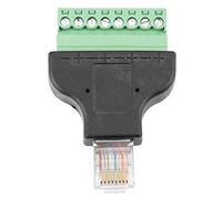 DIRBAK Tête de Conversion de connecteur Adaptateur numérique 8P8C Ethernet RG45 mâle vers Terminal 8 Broches