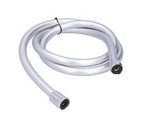 DIRBAK Tuyau de Douche en PVC 1,5 m Flexible, Tuyau de Douche à Main Antidéflagrant, Tolérance de Température, pour Salle de Bain Argent G1/2in.