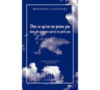 Dire ce qu'on ne pense pas dans des langues qu'on ne parle pas - Bernardo Carvalho - Solitaires Intempestifs - broché - Roman