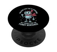 Dire drôle AI Uprising Principalement Drôle Absurdité Robot Joke PopSockets PopGrip Adhésif