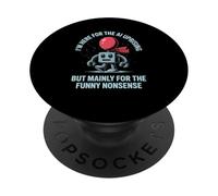 Dire drôle AI Uprising Principalement Drôle Absurdité Robot Joke PopSockets PopGrip Adhésif