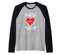 Dire drôle Assez Mignon arrêtez Votre cœur Manche Raglan