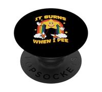 Dire Drôle ça Brûle Quand Je Fais Pipi! Sarcastique, PopSockets PopGrip Adhésif