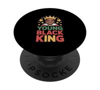 Dire drôle de Jeunes Stars de Black King Crown PopSockets PopGrip Adhésif