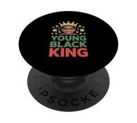 Dire drôle de Jeunes Stars de Black King Crown PopSockets PopGrip Adhésif