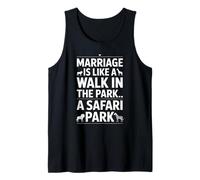 Dire drôle de mariage comme Safari Park Walk Chaos Femmes Hommes Débardeur