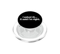 Dire drôle demandé Dit Droit Sarcastique Humoristique PopSockets PopGrip pour MagSafe