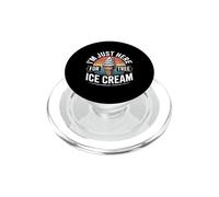 Dire drôle Im Just Here for The Free Ice Cream PopSockets PopGrip pour MagSafe
