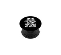 Dire drôle la Raison du Travail des réunions de sécurité PopSockets PopGrip Adhésif