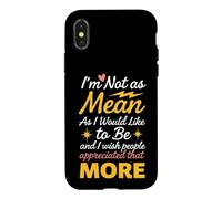 Dire drôle ne Signifie Pas Vouloir Sarcastique Coque pour iPhone X/XS