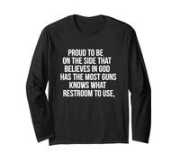 Dire drôle Proud The That Believes God Has The Most Guns Manche Longue