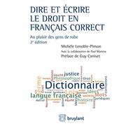Dire et écrire le droit en français correct