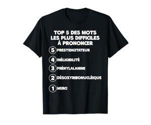 Dire Merci Politesse Citation Humour Vocabulaire Français T-Shirt