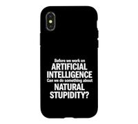 Dire Sarcastique Avant Le Travail Intelligence Artificielle Coque pour iPhone X/XS