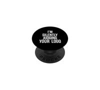 Dire Sarcastique en Silence Juger Votre Logo PopSockets PopGrip Adhésif