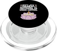 Dire sarcastique méditation, relaxer, rien n'est sous contrôle PopSockets PopGrip pour MagSafe