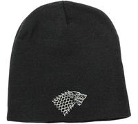 Dire Wolf Bonnet d'hiver brodé sans pli Noir, Noir , Taille unique