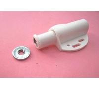 direct-fittingsuk.com 6 X magnétique Contact Porte d'armoire Blanc/Noir/Marron/crème Appuyez pour Ouvrir Catch, Plastique, Blanc, 6X Silent White Inc' Screws