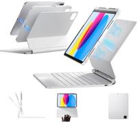 Direct Link Étui avec clavier pour iPad 10e génération et 11e génération (A16, 2025) - Clavier de style magique avec pavé tactile multi-touch - Support cantilever flottant - Étui magnétique pour iPad