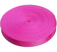 Direct Manufacturing Rouleau de sangle en polypropylène pour bricolage, sangles, harnais, d'arrimage et plus encore - Charge de rupture de 440 kg - 25 mm x 50 m - Fabriqué au Royaume-Uni (Fuchsia)