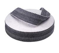 Direct Manufacturing Sangle d'ameublement en toile de jute traditionnelle à chevrons Noir/blanc 50 mm x 10 m