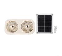Direct Sun Ventilateur d'échappement pour échange d'air pour habitations d'animaux domestiques, cabines de véhicules et structures extérieures (blanc)