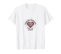 Directeur Adjoint : Cœur de l'école T-Shirt, Homme, Blanc, M