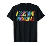 Directeur Adjoint de la rentrée Scolaire Tie Dye Retro Rainbow T-Shirt
