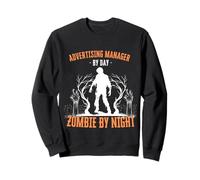 Directeur de la publicité par Day Zombie par Night Funny Halloween Sweatshirt