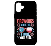 Directeur des feux d'artifice I Run You Run Funny, 4 juillet Coque pour iPhone 16 Plus