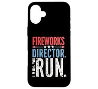 Directeur des feux d'artifice I Run You Run Funny, 4 juillet Coque pour iPhone 16 Plus