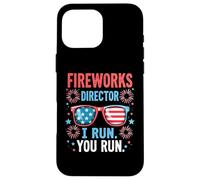 Directeur des feux d'artifice I Run You Run Funny, 4 juillet Coque pour iPhone 16 Pro Max