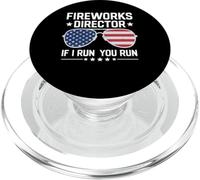 Directeur des Feux d'artifice If I Run You Run USA, 4 Juillet PopSockets PopGrip pour MagSafe