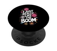 Directeur des Feux d'artifice J'aime Vraiment The Boom Firework PopSockets PopGrip Adhésif