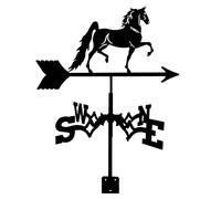 direction du vent, Girouette de cour extérieure for cheval, girouette en fer forgé, indicateur de direction du vent, support de toit de girouette, décorations en métal de jardin de toit, girouette de