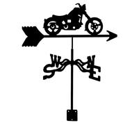 direction du vent, Girouette noire en forme de moto for installation sur le toit, girouette de jardin en fer, indicateur de direction du vent rétro for extérieur, pelouse, jardin, moulin à vent, décor