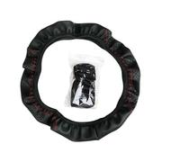 Direction segmentée Housse De Volant en Cuir Style Voiture pour Nissan pour X-Trail pour Juke pour Qashqai pour Micra pour Pulsar 2014-2019(Black Red)