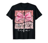 Directrice adjointe Life Week Day for Women Pink Coquette Bow T-Shirt