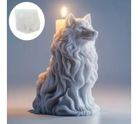 Direwolf bougie Silicone moule loup sibérien bougie moule loup gris loup blanc résine plâtre moules béton moule cadeau artisanat moule Moule NO ZL 847