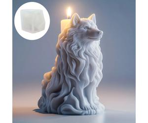 Direwolf bougie Silicone moule loup sibérien bougie moule loup gris loup blanc résine plâtre moules béton moule cadeau artisanat moule Moule NO BD0050