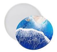 Dirfuny Moule Rond en Silicone - Moule en résine époxy - 30 cm - Plateau Rond en résine - coulée Fait à la Main - Plateau en résine pour Le Bricolage