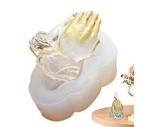 Dirfuny prière pour la main en forme bouddha avec mains priantes, main prière en résine époxy, moule à savon, moule à savon, fondant, époxy, savon, bougie, décoration gâteau